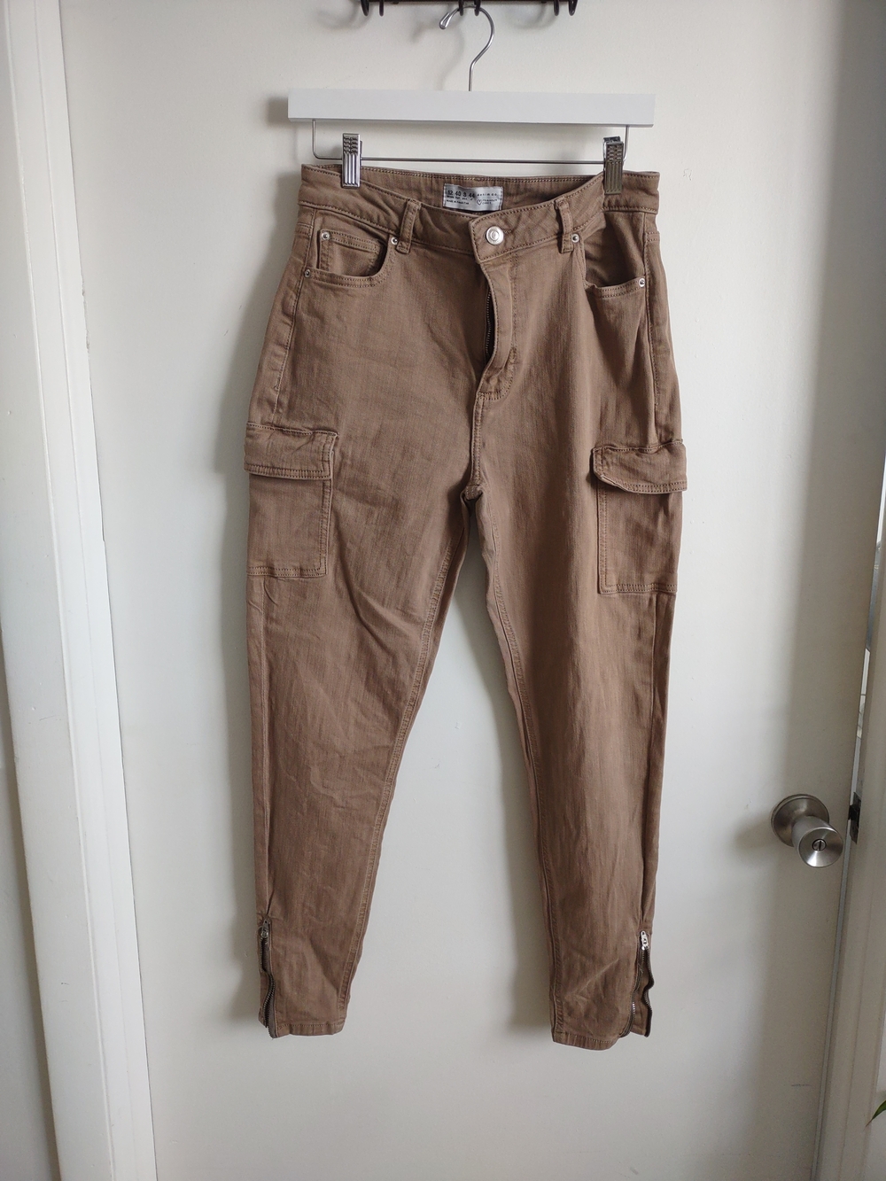 Primark Beige Straight-Leg Denim Pants